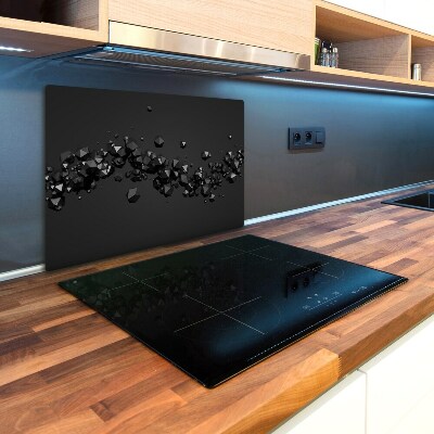 Protection pour plaque de cuisson Vague abstraite de cristaux en 3D