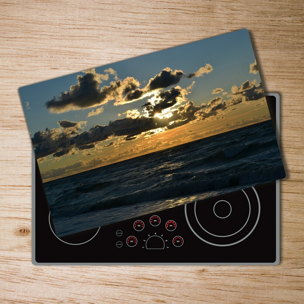 Protection plaque induction Coucher de soleil sur la mer