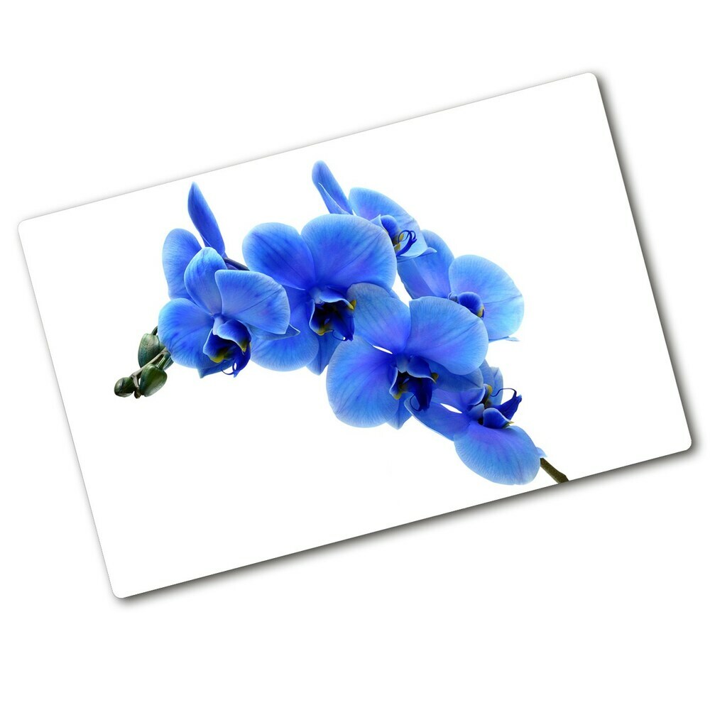 Protège plaque de cuisson Orchidée bleue