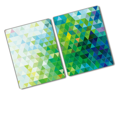 Protection pour plaque de cuisson Triangles abstraits colorés