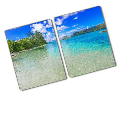 Protection pour plaque de cuisson Plage des Seychelles