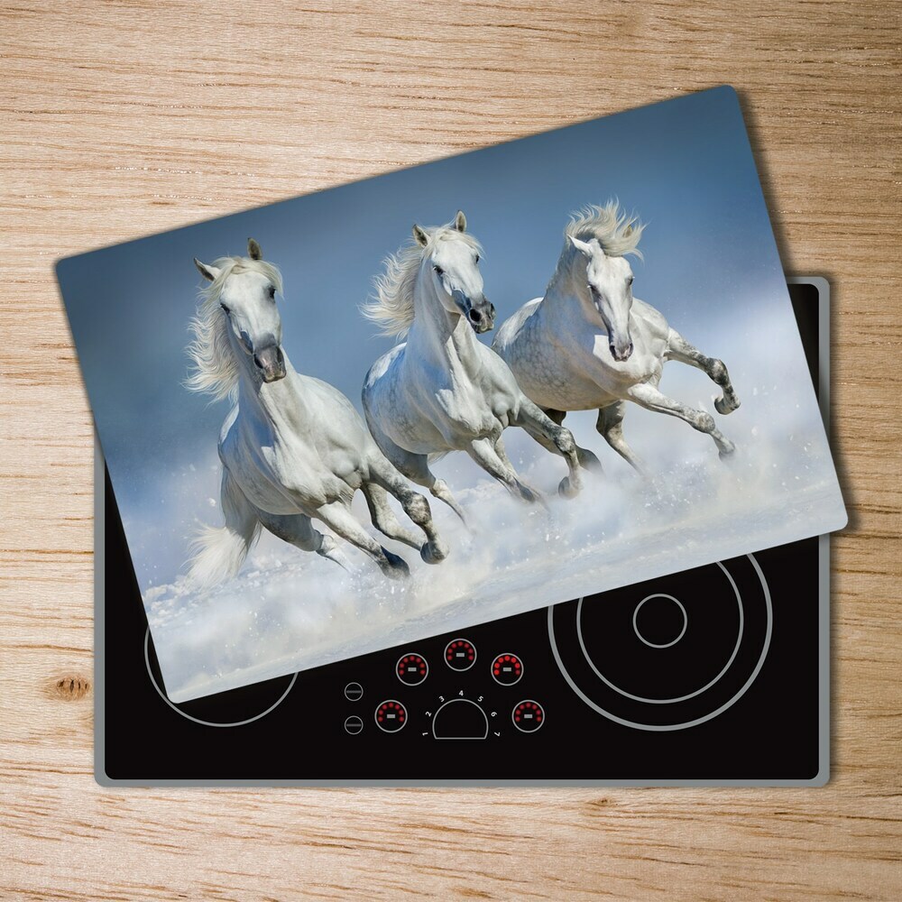 Protection plaque induction Chevaux blancs au galop