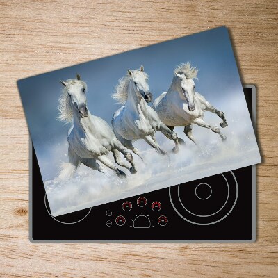 Protection plaque induction Chevaux blancs au galop