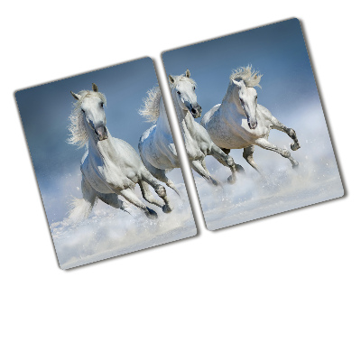 Protection plaque induction Chevaux blancs au galop