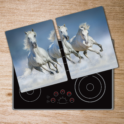 Protection plaque induction Chevaux blancs au galop