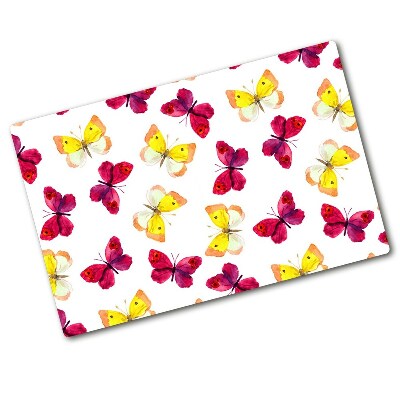 Protection plaque induction Papillons et fleurs