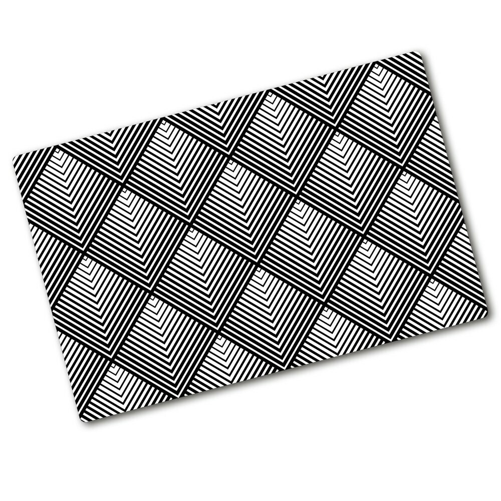 Cache plaque de cuisson Fond géométrique illusion