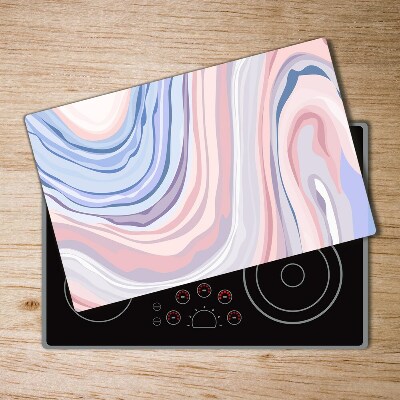 Protection pour plaque de cuisson Vagues abstraites pastel