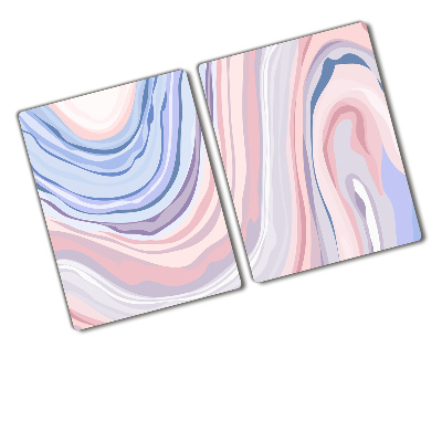 Protection pour plaque de cuisson Vagues abstraites pastel