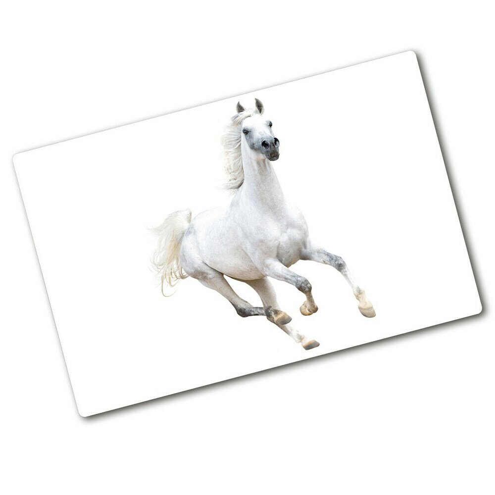 Protection plaque induction Cheval arabe blanc