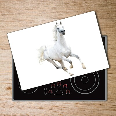 Protection plaque induction Cheval arabe blanc