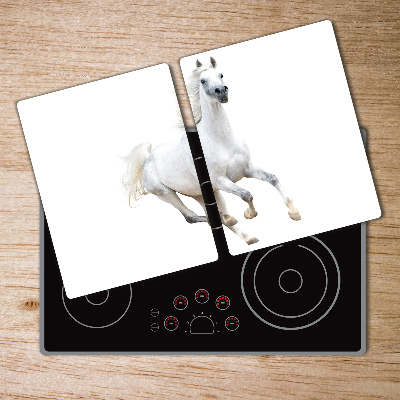 Protection plaque induction Cheval arabe blanc