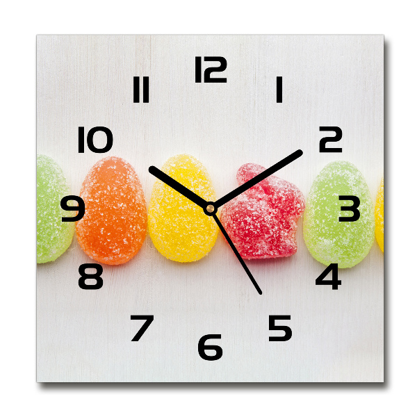 Horloge murale carrée Gelées colorées