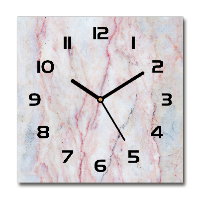 Horloge carrée en verre Marbre