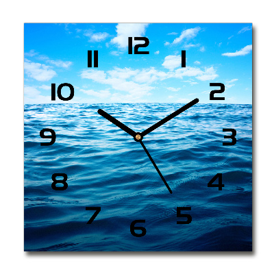 Horloge carrée en verre Eau de mer