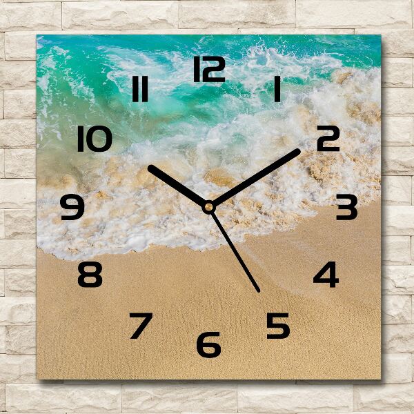 Horloge murale carrée Plage et mer