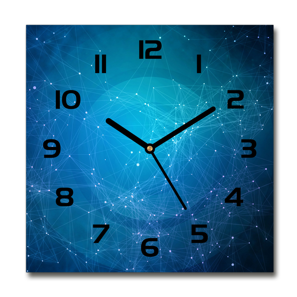 Horloge carrée en verre Constellation