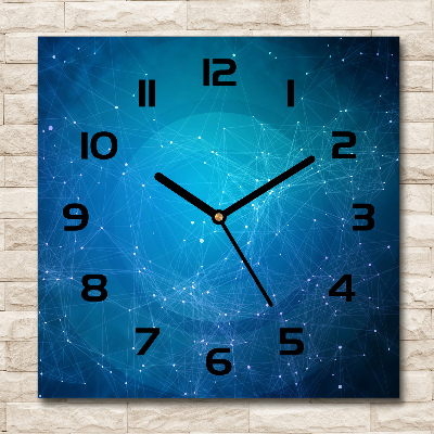 Horloge carrée en verre Constellation