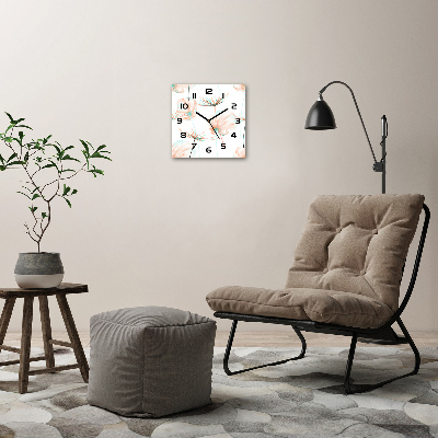 Horloge murale carrée Pissenlit coloré