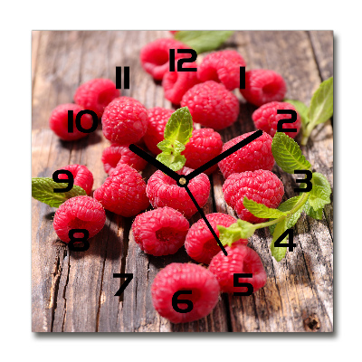 Horloge murale carrée Framboises