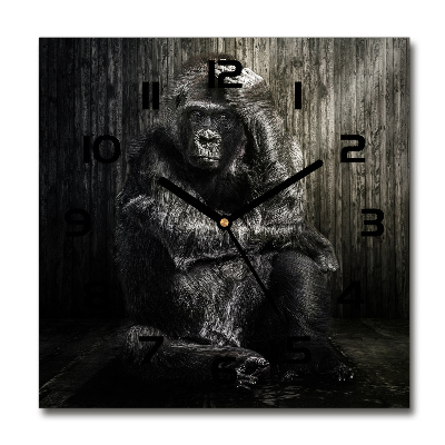 Horloge murale carrée Gorille
