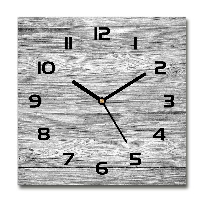 Horloge murale carrée Fond en bois
