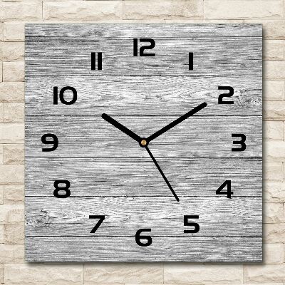 Horloge murale carrée Fond en bois
