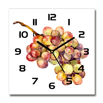 Horloge murale carrée Grappe de raisin