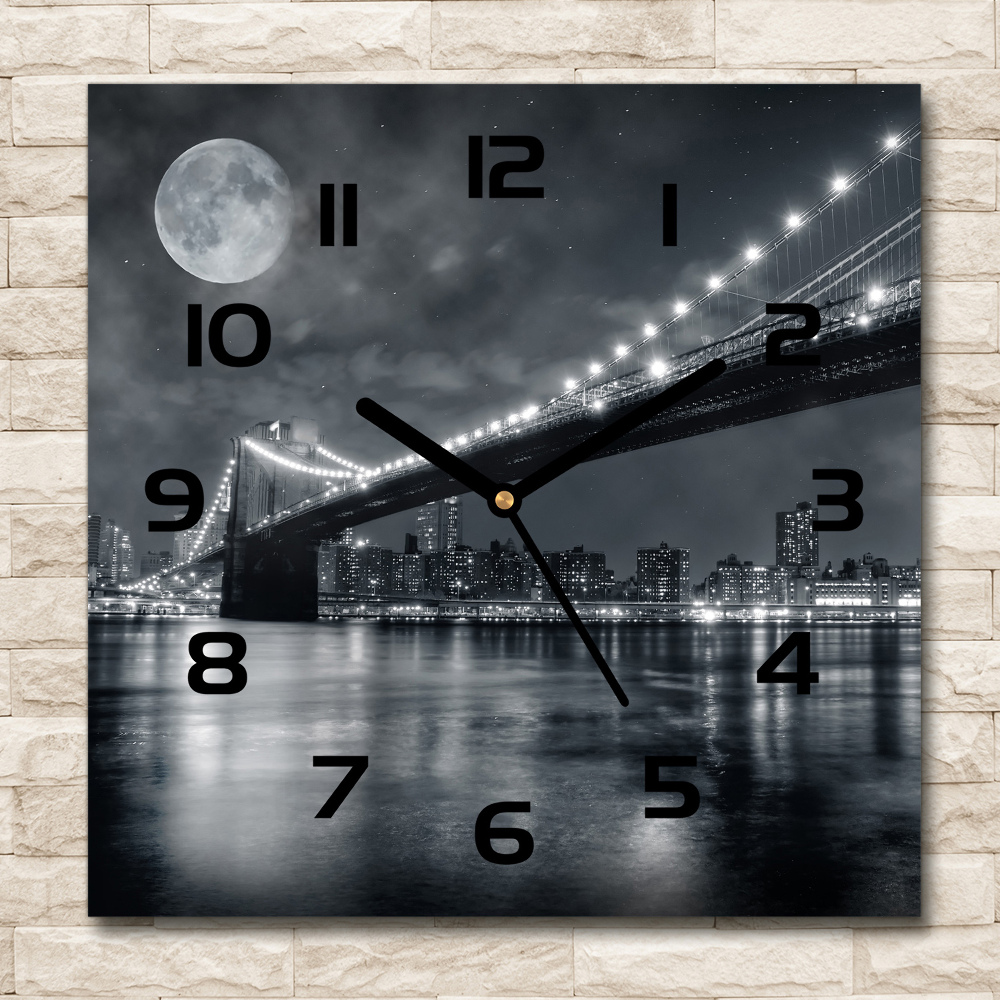 Horloge murale carrée Pont de Brooklyn