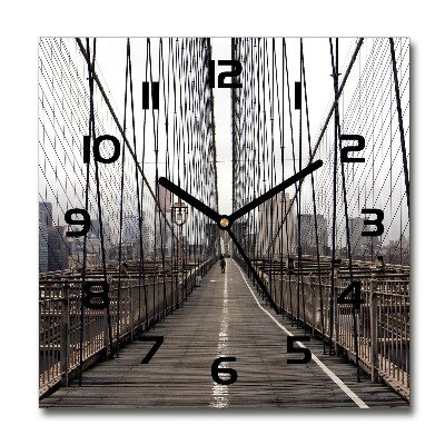 Horloge carrée en verre Pont de Brooklyn