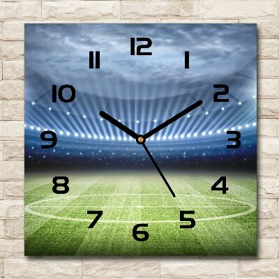 Horloge carrée en verre Stade