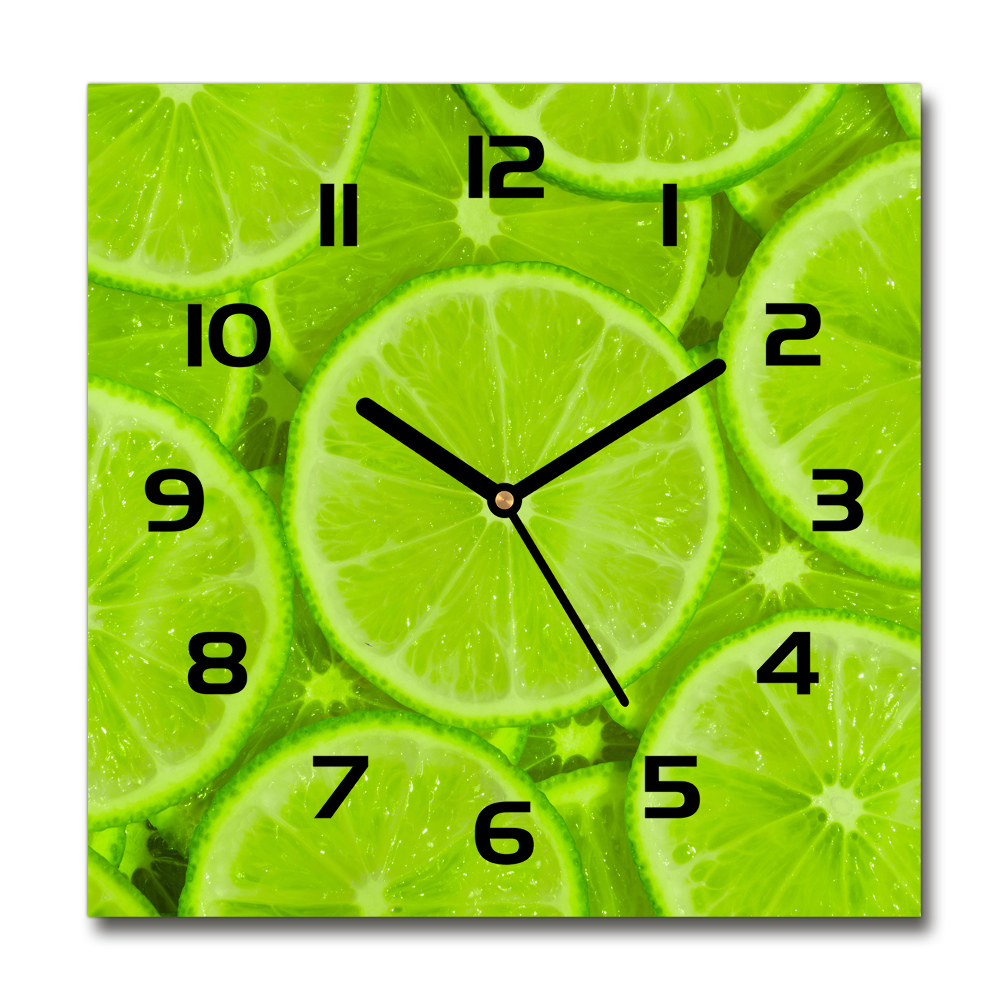 Horloge murale carrée Citrons verts