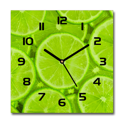 Horloge murale carrée Citrons verts