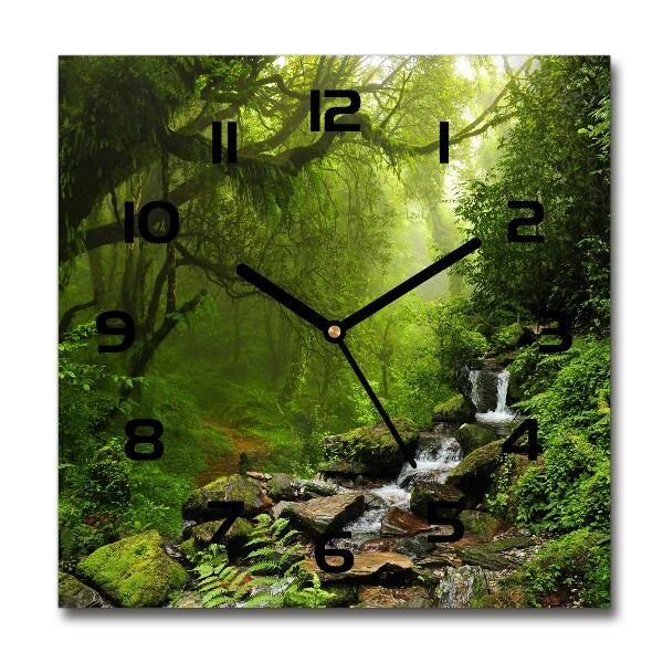 Horloge murale carrée Jungle au Népal