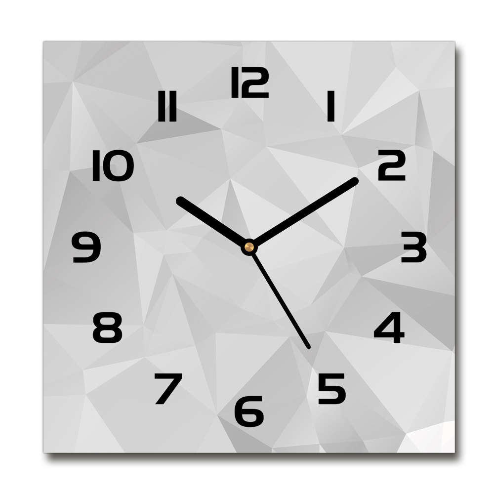 Horloge carrée en verre Triangles abstraits