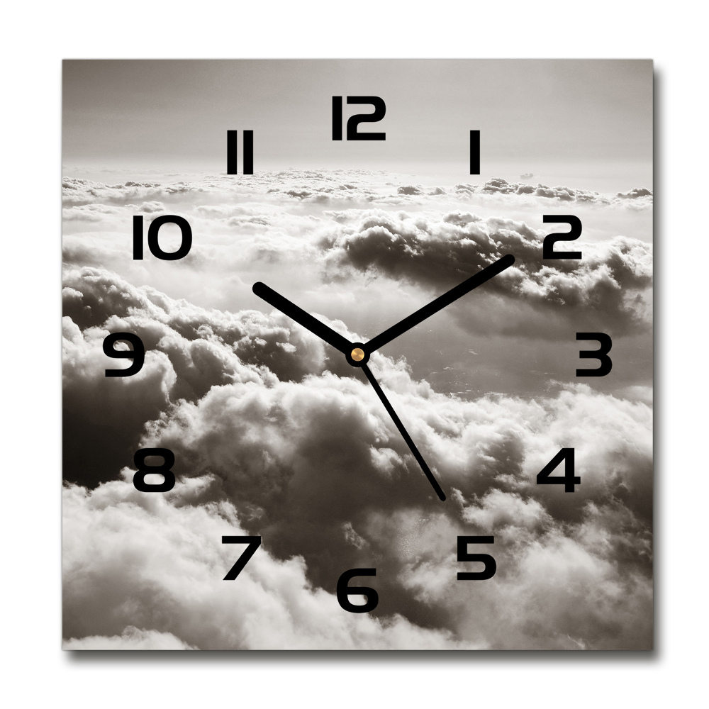 Horloge murale carrée Nuages vus d'un oiseau