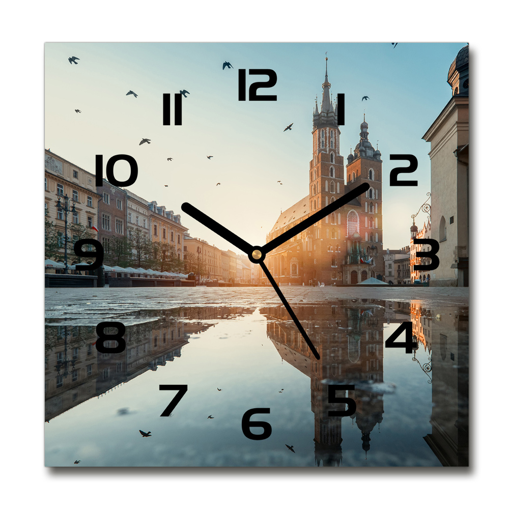 Horloge murale carrée Cracovie Pologne