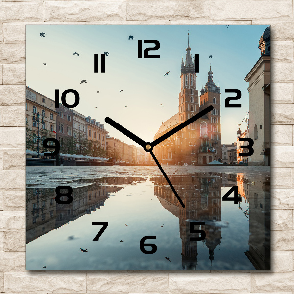 Horloge murale carrée Cracovie Pologne