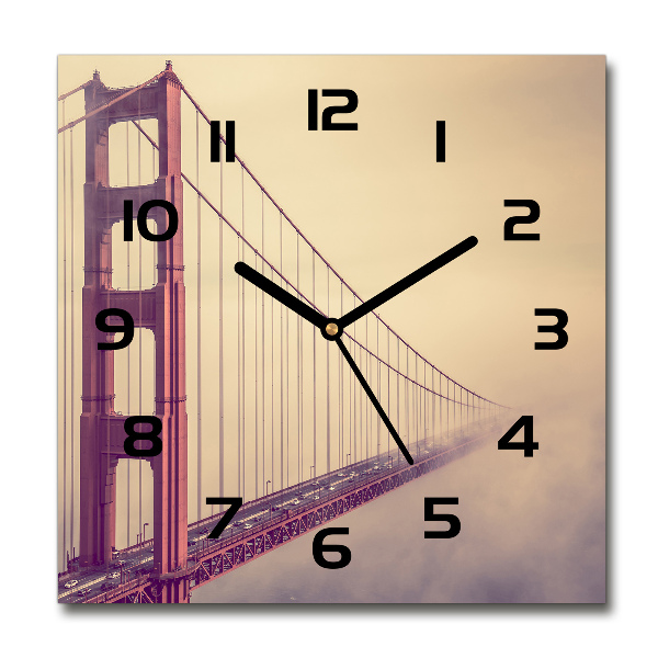Horloge murale carrée Pont de San Francisco