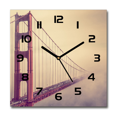 Horloge murale carrée Pont de San Francisco