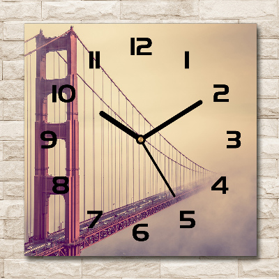 Horloge murale carrée Pont de San Francisco