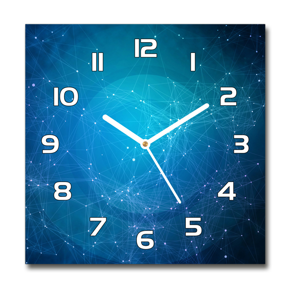 Horloge carrée en verre Constellation