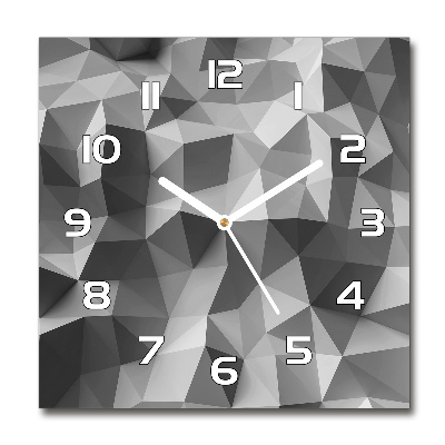 Horloge carrée en verre Triangles abstraits