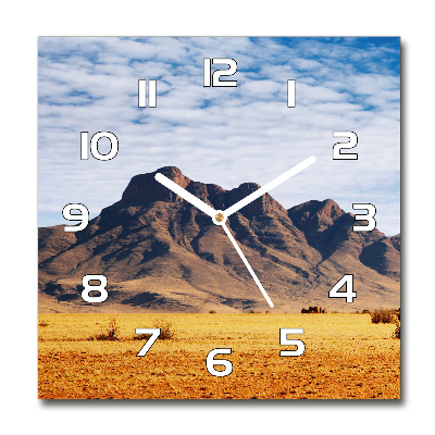 Horloge carrée en verre Rochers en Namibie