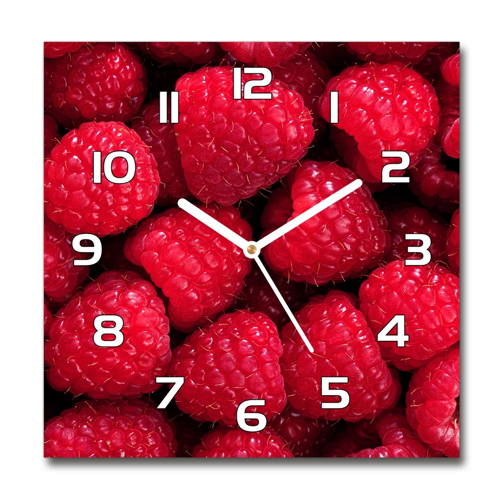 Horloge murale carrée Motif framboise