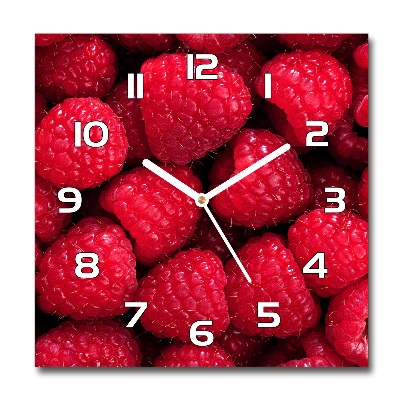 Horloge murale carrée Motif framboise