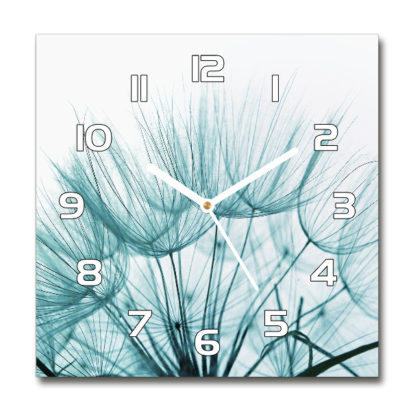 Horloge carrée en verre Graines de moucheron