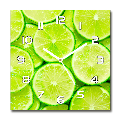 Horloge murale carrée Motif citron vert