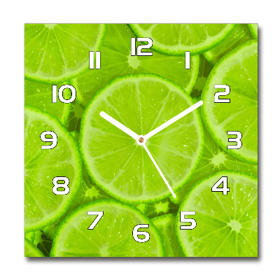 Horloge murale carrée Citrons verts