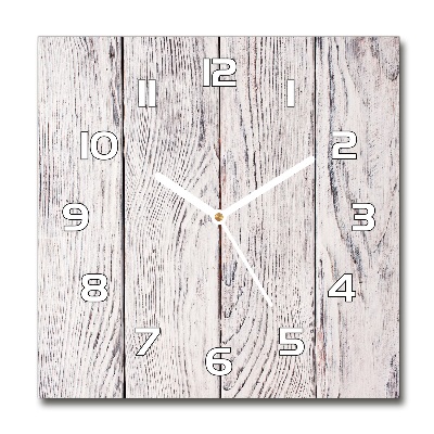 Horloge carrée en verre Mur en bois